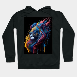 Splash Art of a Lion Hoodie